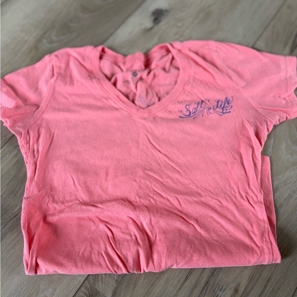 Salt Life Coral V-Neck Tee